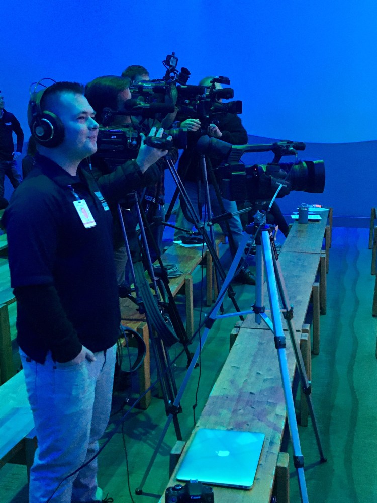 Picture of Kyle working with video